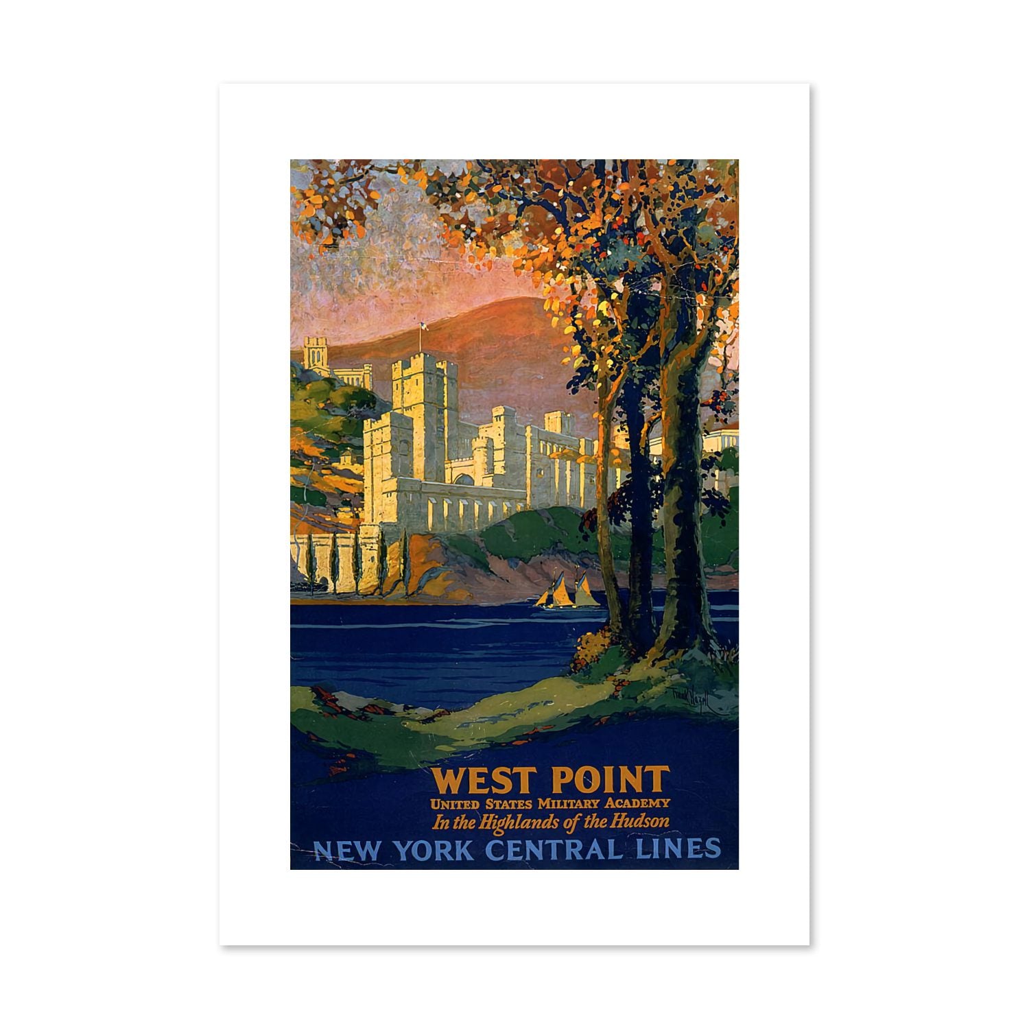 West Point New York Central poster print